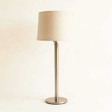Field Dale Floor Lamp With A Plain Fabric Shade - Beige (synthetic illustration; no displayed measurements)