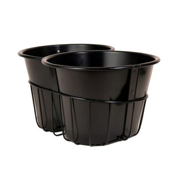 Industrial 2 Piece Metal/Wire Basket Set