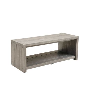 Dune Branch Narrow Outdoor Storage Bench - Gray