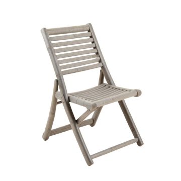 Oak Crossing Folding Outdoor Chair - Gray