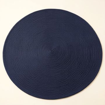 Juniper Brook Round Area Rug - Navy (synthetic illustration; no displayed measurements)