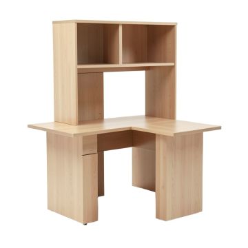Pinckard L-Shaped Writing Desk With Hutch