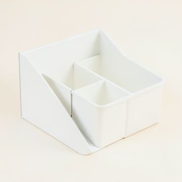 Cedar Bend Empty Coffee-Station Organizer - White (synthetic illustration; no displayed measurements)