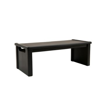 Reed Crossing Narrow Outdoor Storage Bench - Black