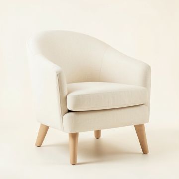 Harbor Dale Upholstered Armchair - Cream (synthetic illustration; no displayed measurements)