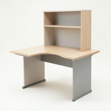 Aurea Reversible L-Shape Desk With Hutch (synthetic illustration; no displayed measurements)