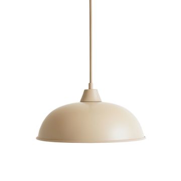 Clay Bridge Pendant Light Suspended From One Plain Cable - Beige
