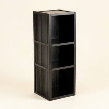 Sage Crest Narrow Cubby Tower - Black (synthetic illustration; no displayed measurements)