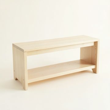 Pine Field Indoor Bench - Ivory (synthetic illustration; no displayed measurements)