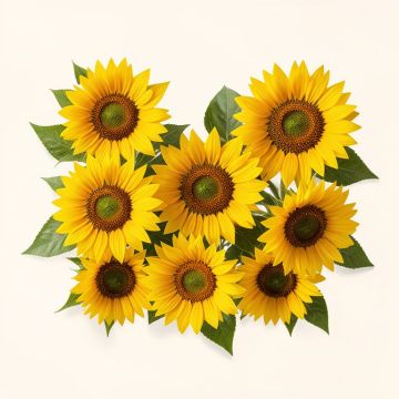 Sunflowers Border Wall Decal (synthetic illustration; no displayed measurements)