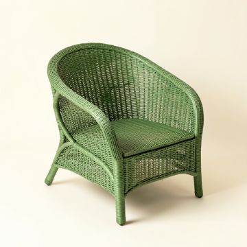 Stone Arc Outdoor Lounge Chair - Green (synthetic illustration; no displayed measurements)