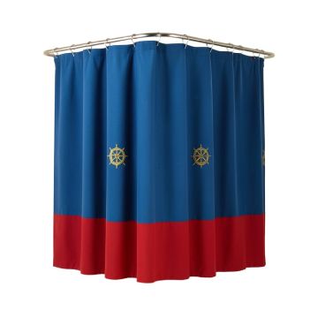 Suzie Anchors And Ship Wheels Single Shower Curtain