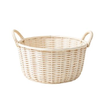 Rowan Bridge Empty Storage Basket - White