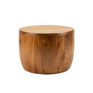 Hindsville Solid Wood Drum Coffee Table (synthetic illustration; no displayed measurements)