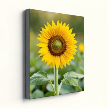 Just A Sunflower Photographic Print On Wrapped Canvas (synthetic illustration; no displayed measurements)