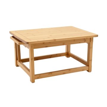 Aerial Breakfast Bed Bamboo Nesting 3 Piece Coffee Table Tray Set