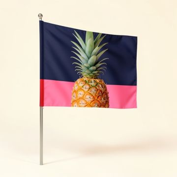 Timko Whimsy Pineapple 2-Sided Polyester Garden Flag (synthetic illustration; no displayed measurements)