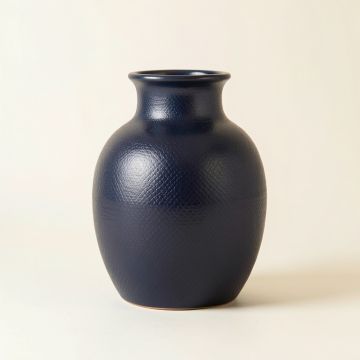 Juniper Bend Empty Decorative Vase - Navy (synthetic illustration; no displayed measurements)