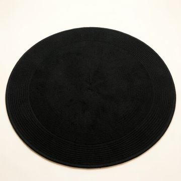 Spruce Brook Round Area Rug - Black (synthetic illustration; no displayed measurements)