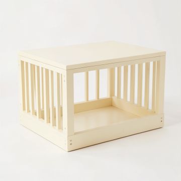Ridge Edge Empty Furniture-Style Pet Crate - Cream (synthetic illustration; no displayed measurements)
