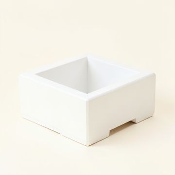 Dawn Crest Empty Raised Planter - White (synthetic illustration; no displayed measurements)