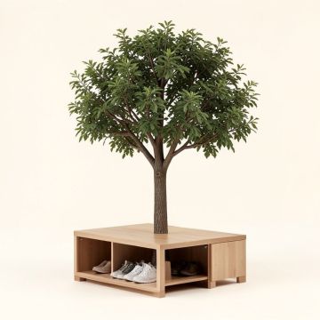 Verdi Hall Tree With Bench And Shoe Storage (synthetic illustration; no displayed measurements)