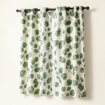 Ambesonne Leaf 2 Panel Curtain Set (synthetic illustration; no displayed measurements)