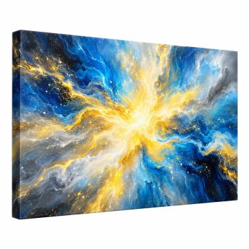 Shining Multi-Colored Plasma - Wrapped Canvas Graphic Art Print