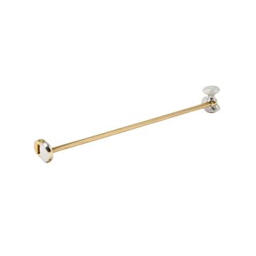 Faux Marble Urn Decorative Single Curtain Rod & Hardware Set
