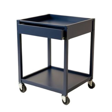 Sage Dale Empty Rolling Workshop Cart - Navy