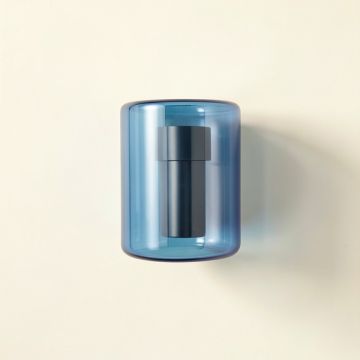 Olive Bend Wall Sconce Mounted On A Plain Wall - Blue (synthetic illustration; no displayed measurements)