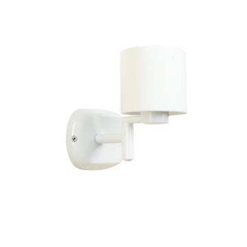 Slate Bridge Wall Sconce Mounted On A Plain Wall - White