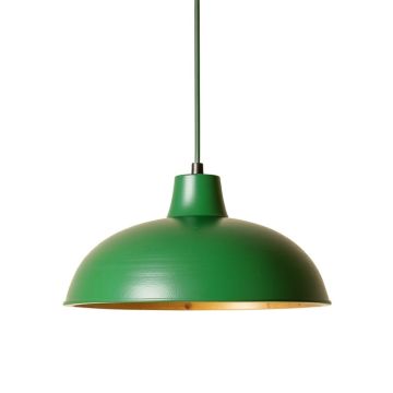 Alder Brook Pendant Light Suspended From One Plain Cable - Green