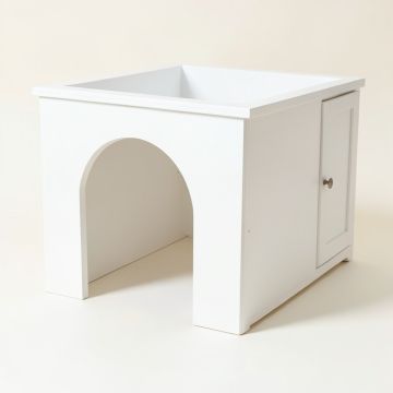 Bay Canyon Empty Furniture-Style Litter Enclosure - White (synthetic illustration; no displayed measurements)