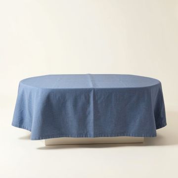 Fern Bluff Flat Bed Sheet - Blue (synthetic illustration; no displayed measurements)