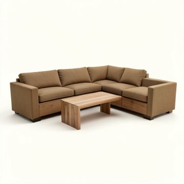 Marti Hickory Modern 2 Piece Living Room Set (synthetic illustration; no displayed measurements)