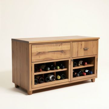 Hype Buffet With Wine Storage (synthetic illustration; no displayed measurements)