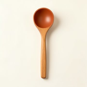 Slate Bend Cooking Spoon - Terracotta (synthetic illustration; no displayed measurements)