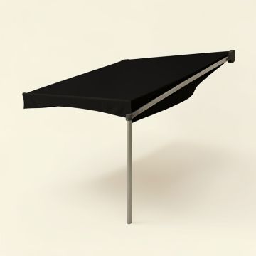 Motorized Retraction Side Awning In Black (synthetic illustration; no displayed measurements)