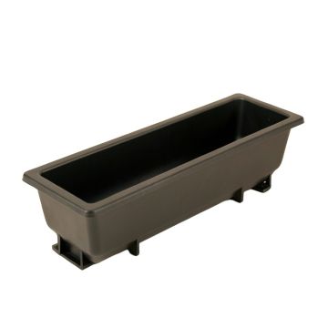 Elm Canyon Empty Railing Planter With Integral Brackets - Black