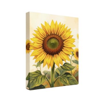 Sunflower Garden Painting Print On Wrapped Canvas