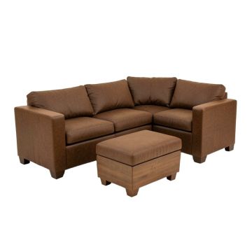 Adomas 104 '' Wide Left Hand Facing Sofa & Chaise With Ottoman