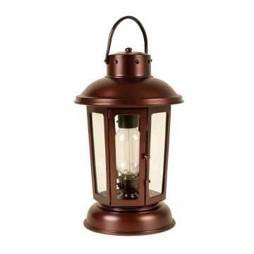 Earlham Aged Copper/Black Outdoor Hanging Lantern