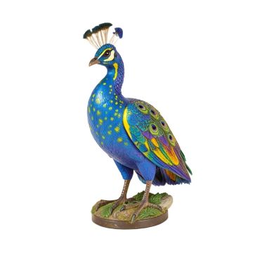 The Regal Peacock Garden Statue