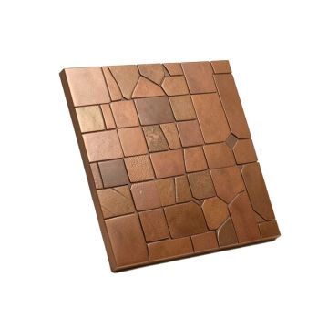 Cobble 12 '' X 12 '' Straight Edge Metal Mosaic Tile