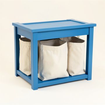 Maple Brook Laundry Sorting Station With Plain Removable Bags - Blue (synthetic illustration; no displayed measurements)