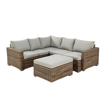Guiscardo 90.9 '' Wide Outdoor Wicker Left Hand Facing Patio Sectional With Cushions