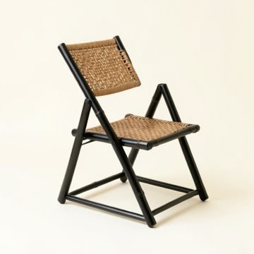 Hill Bluff Folding Outdoor Chair - Black (synthetic illustration; no displayed measurements)