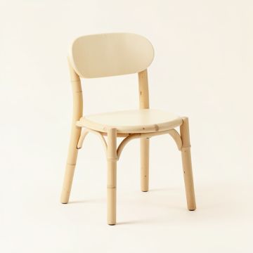 Field Bend Small Chair - Cream (synthetic illustration; no displayed measurements)