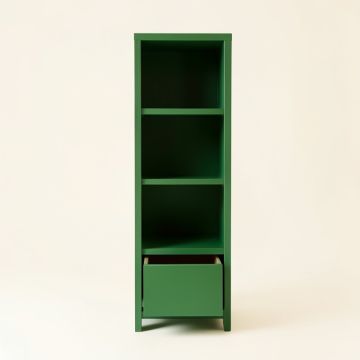 Cedar Arc Narrow Cubby Tower (synthetic illustration; no displayed measurements)